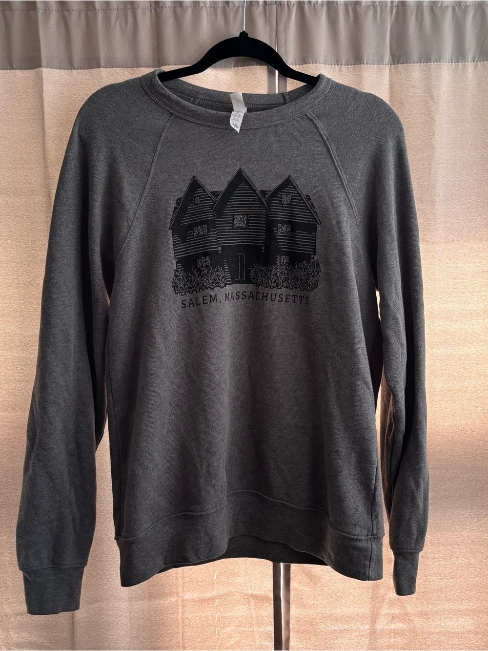 Bella Canvas Gray Salem, Massachusetts Graphic Crewneck